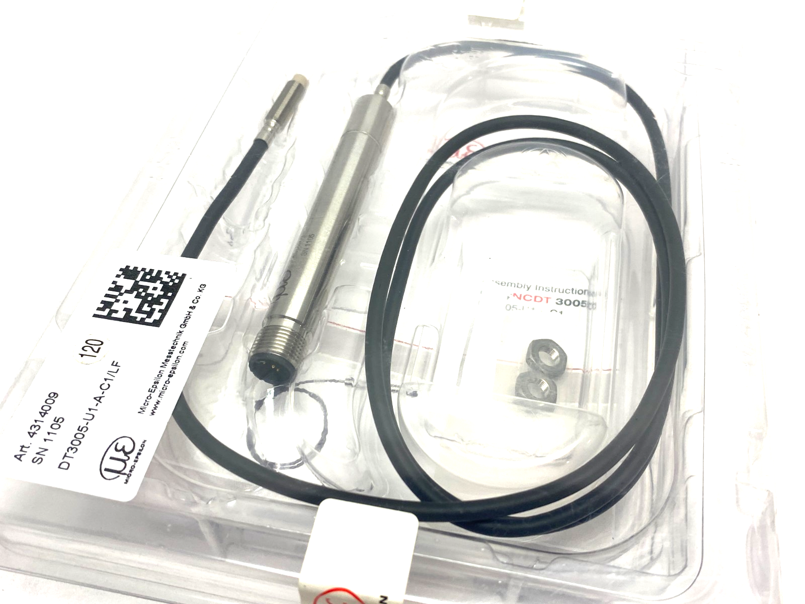 Micro-Epsilon DT3005-U1-A-C1/LF eddyNCDT Inductive Measuring Sensor 4314009 - Maverick Industrial Sales
