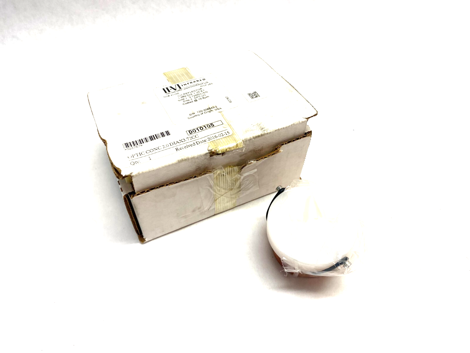 II-VI Infrared 922767 CU Reflector 1.969" Dia. 1.25" ET 3.72MCC/EG, SPT/UC - Maverick Industrial Sales
