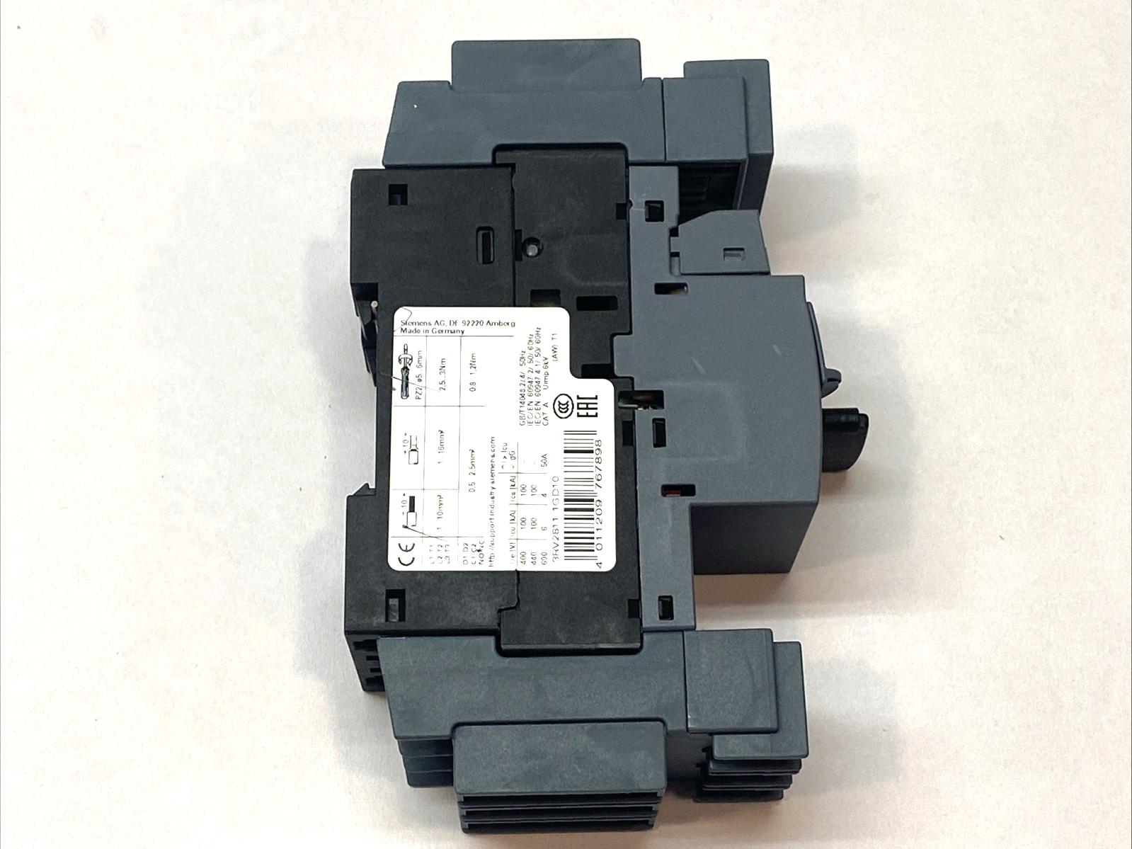 Siemens 3RV2811-1GD10 Circuit Breaker 50A Size S00 - Maverick Industrial Sales