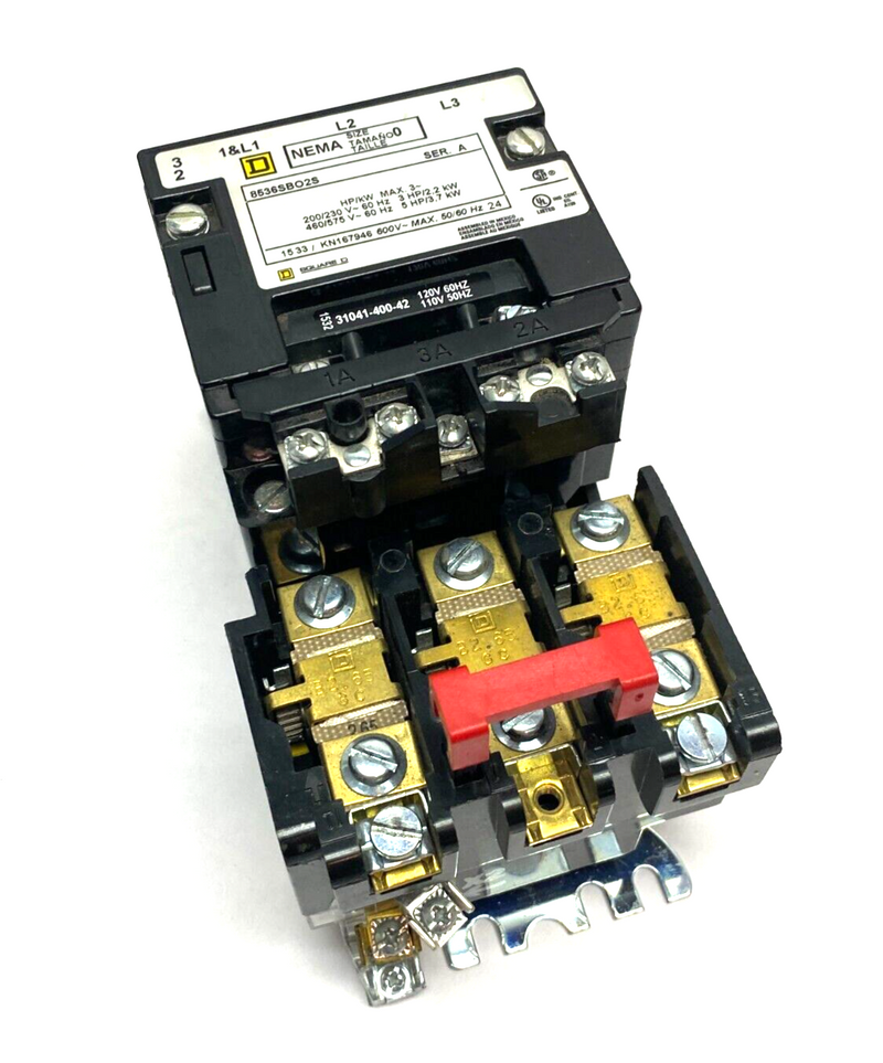 Square D 8536SBO2S Ser A Non-Reversing Motor Starter Size 0 600V 50/60Hz - Maverick Industrial Sales