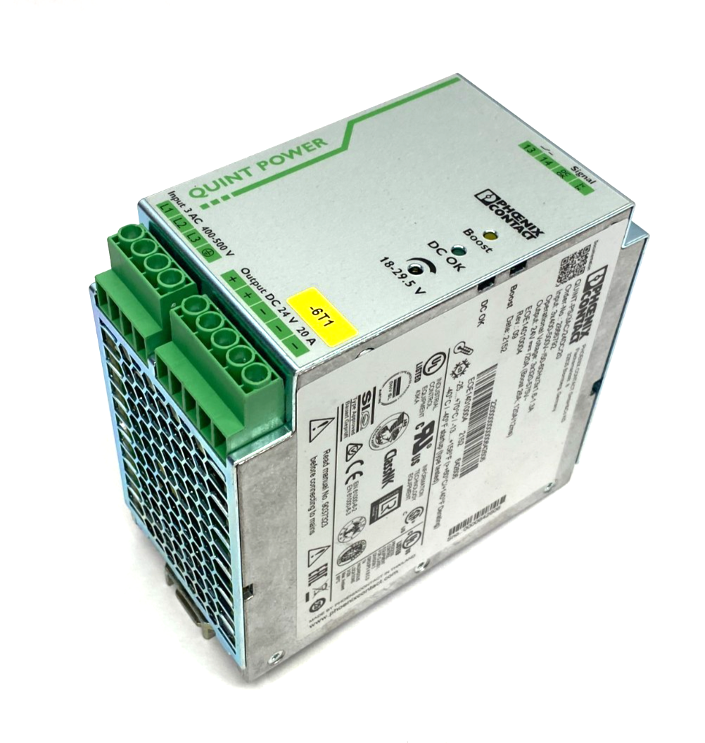 Phoenix Contact QUINT-PS/3AC/24DC/20 Primary-Switched Power Supply 2866792 - Maverick Industrial Sales