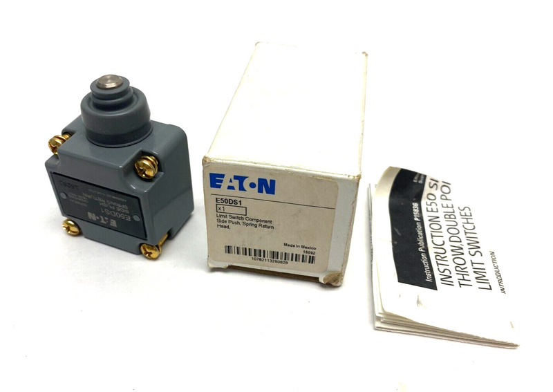 Eaton E50DS1 Limit Switch, Side Push, Spring Return Head Series A1 - Maverick Industrial Sales