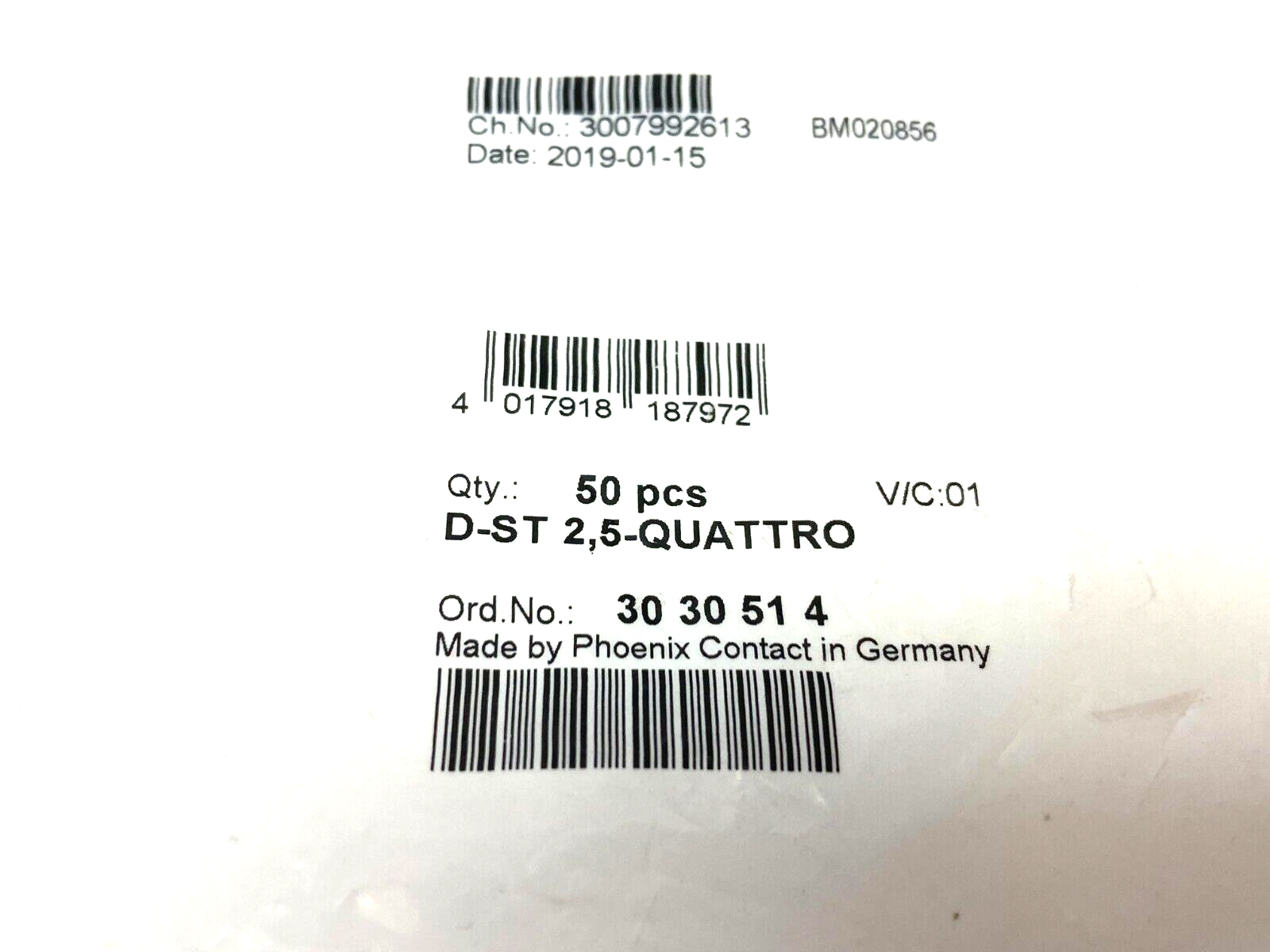 Phoenix Contact D-ST 2,5-QUATTRO Terminal End Cover Gray 3030514 LOT OF 10 - Maverick Industrial Sales