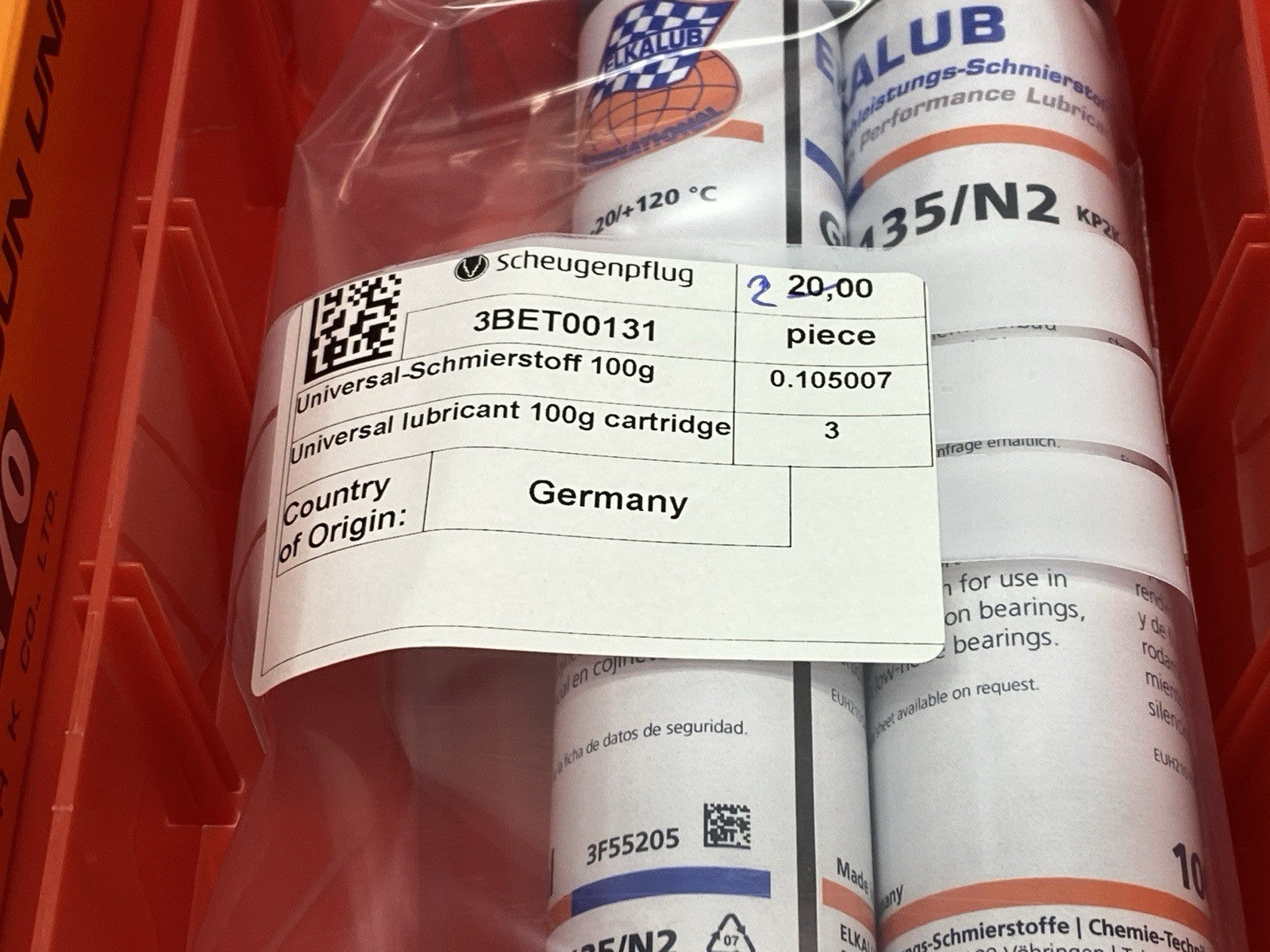 Scheugenpflug 2SER02772 Lubrication Kit MG70 - Maverick Industrial Sales