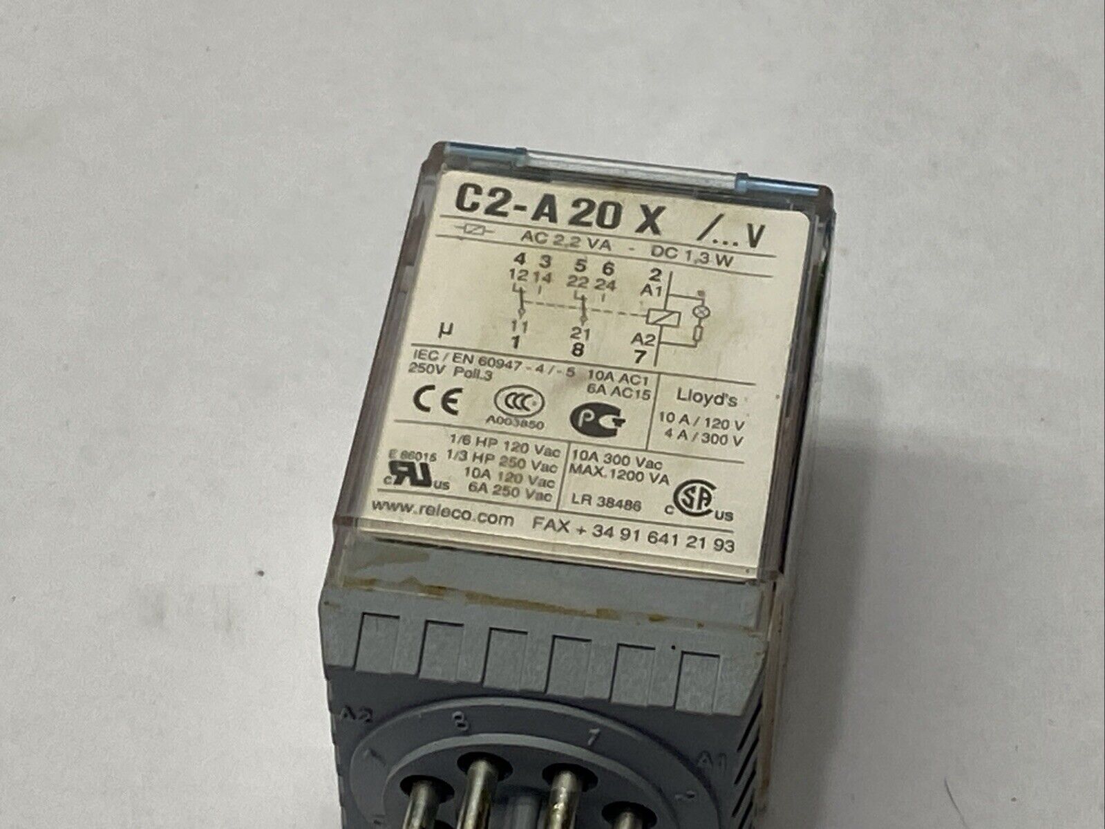 Releco C2-A20X/120V Relay w/ S2-B Relay Socket - Maverick Industrial Sales