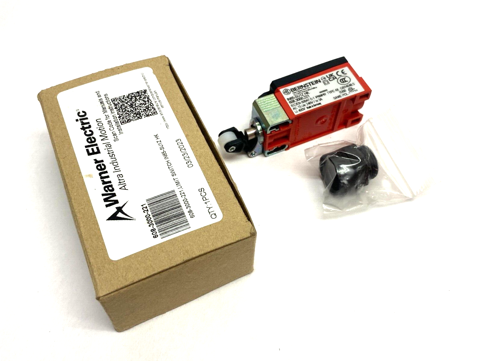 608-3000-221 | Warner Bernstein Roller Limit Switch 240V IN65-SU1Z HK - New – Open Box - Maverick Industrial Sales