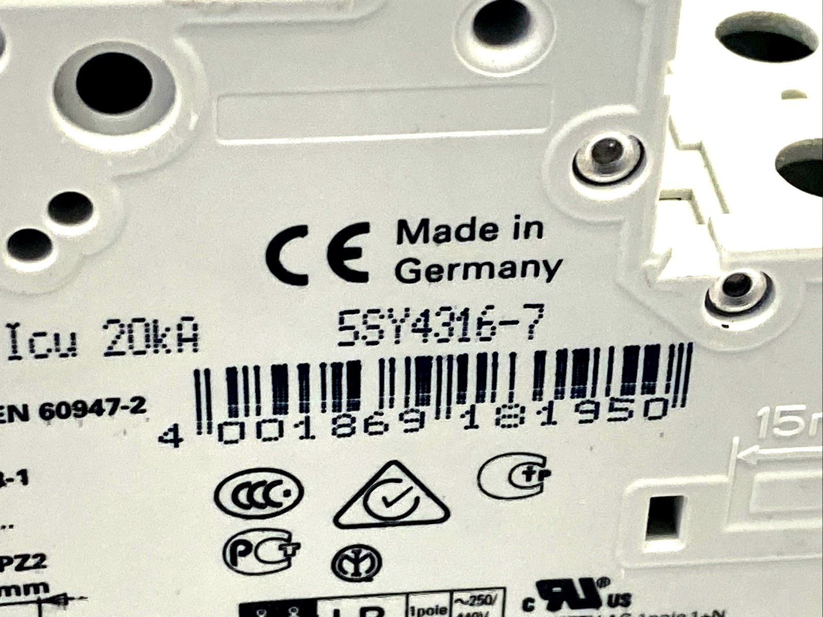 5SY4316-7 | Siemens Miniature Circuit Breaker 400V 10kA, 3P 16A - Used - Maverick Industrial Sales