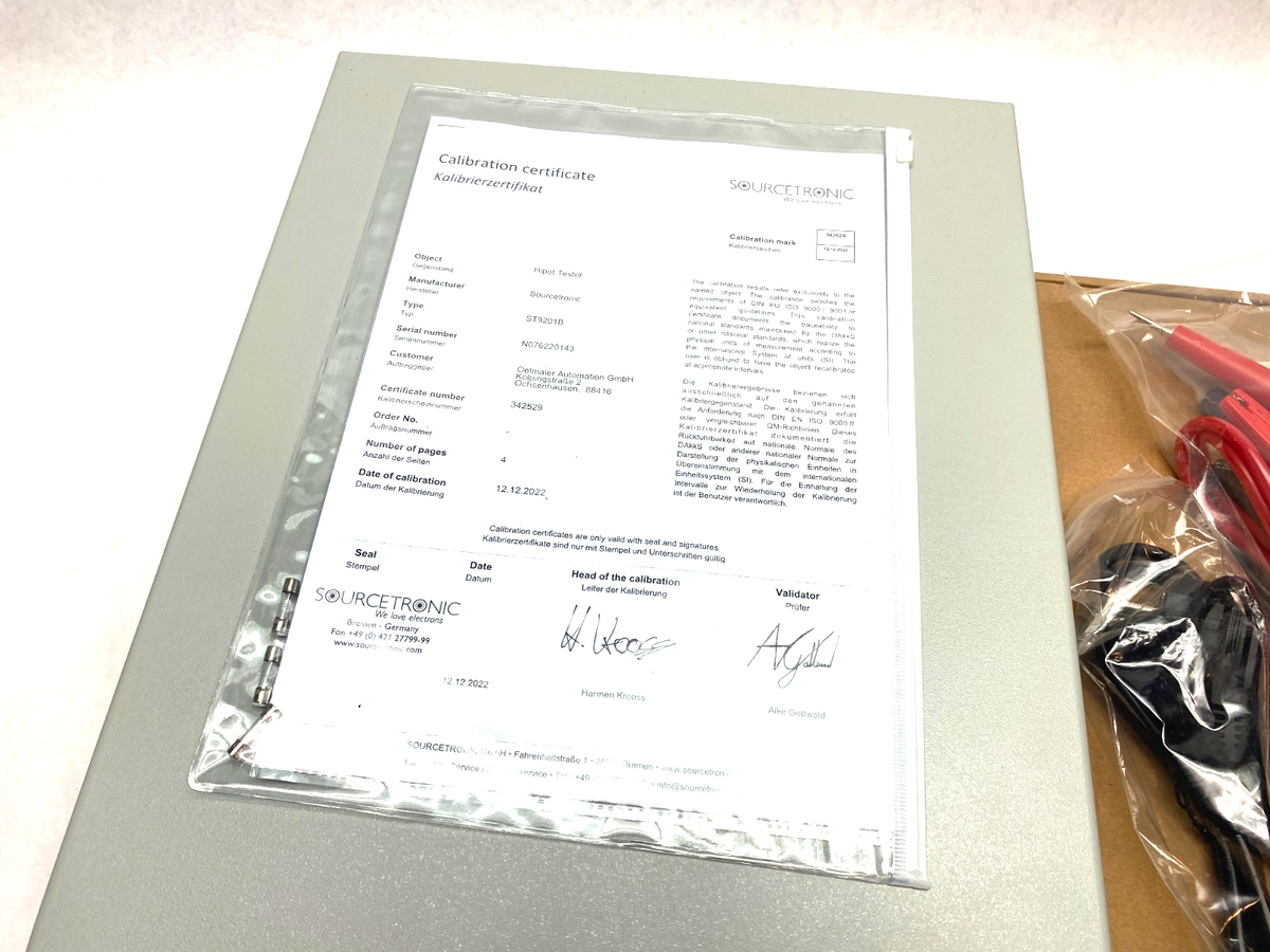 ST9201B | Sourcetronic High Voltage Tester 5000VAC/6000VDC - New – Open box - Maverick Industrial Sales