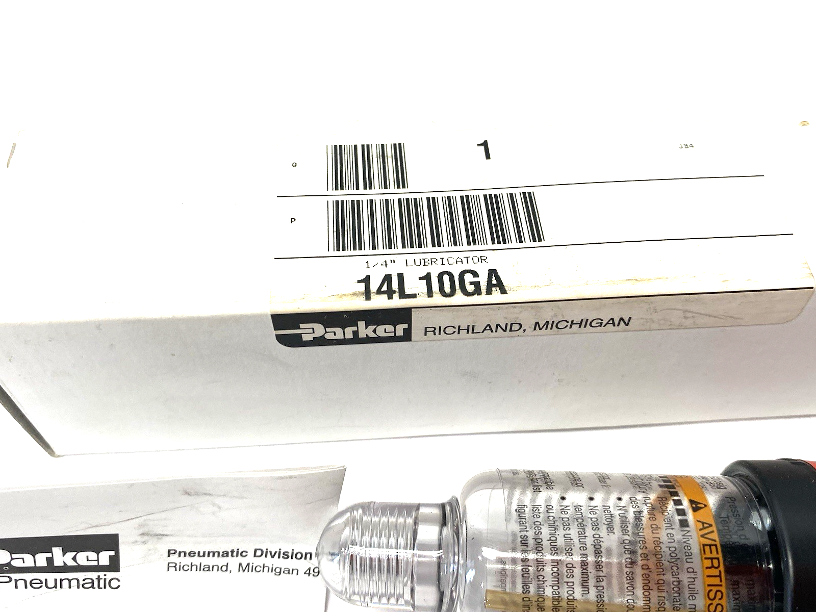 14L10GA | Parker Modular Lubricator 1/4" Ports - New – Open box - Maverick Industrial Sales