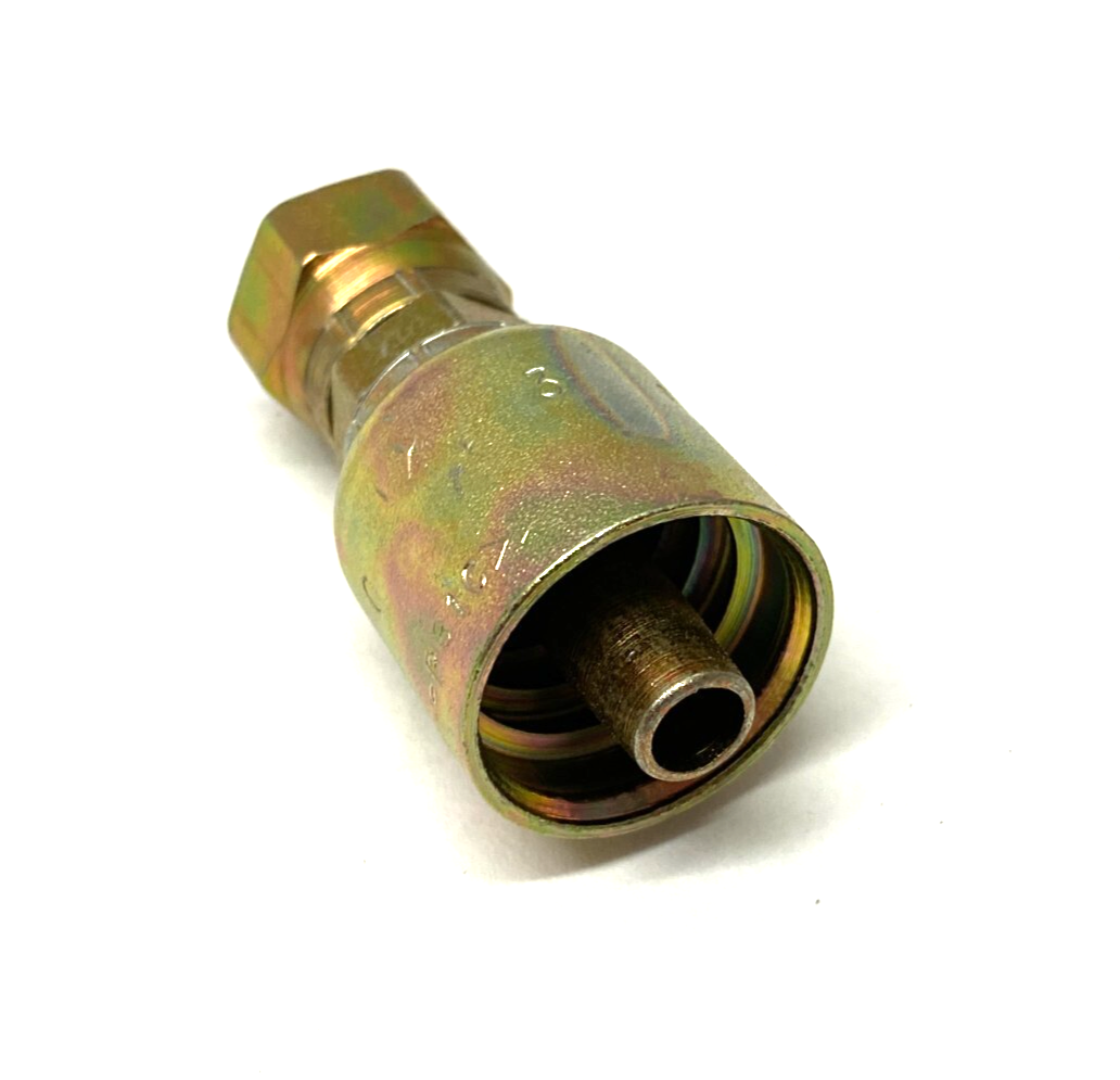 Parker 1JC43-6-6 Crimp Style Hydraulic Hose Fitting 3/8" Hose 3/8" Port - Maverick Industrial Sales