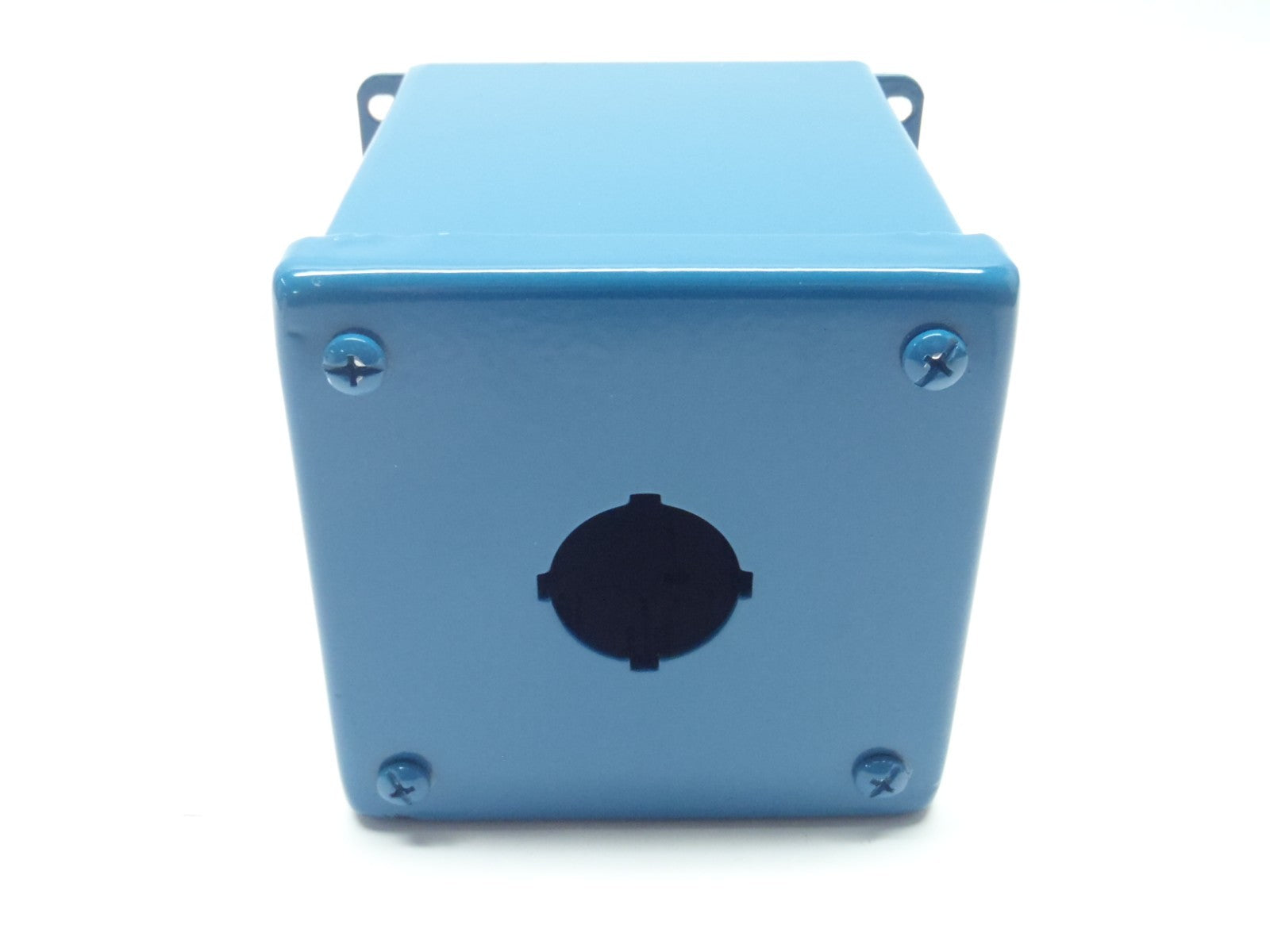 Saginaw Controls Steel Enclosure 5"H x 4"W x 4"L Painted BLUE - Maverick Industrial Sales