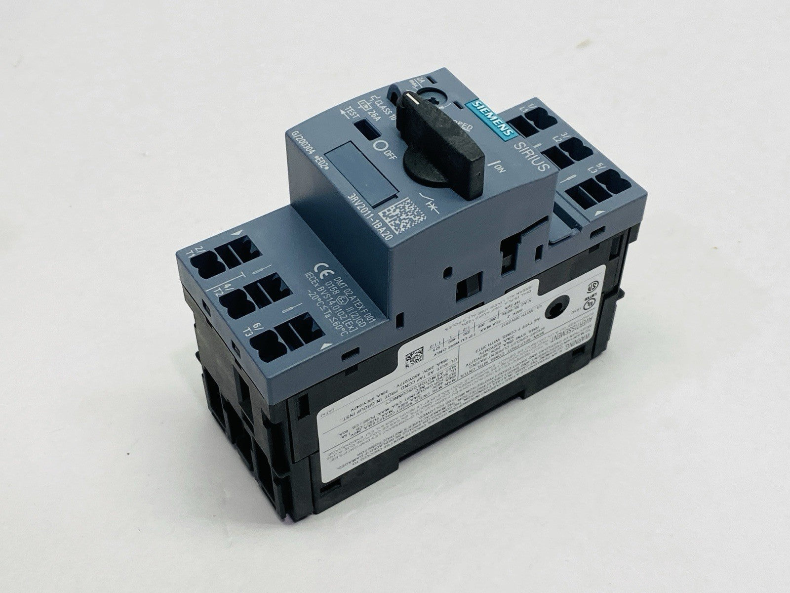Siemens 3RV2011-1BA20 SIRIUS Motor Protector Circuit Breaker 1.4-2.0A 600V - Maverick Industrial Sales