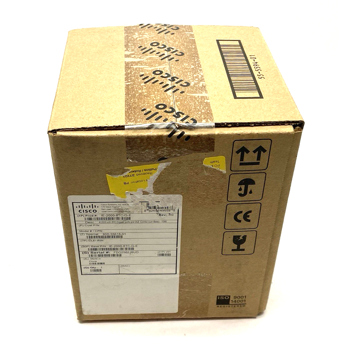 IE-2000-8TC-G-E | Cisco Industrial Ethernet Switch 8FE Ports, 2GE Combo LAN Base - New - Maverick Industrial Sales