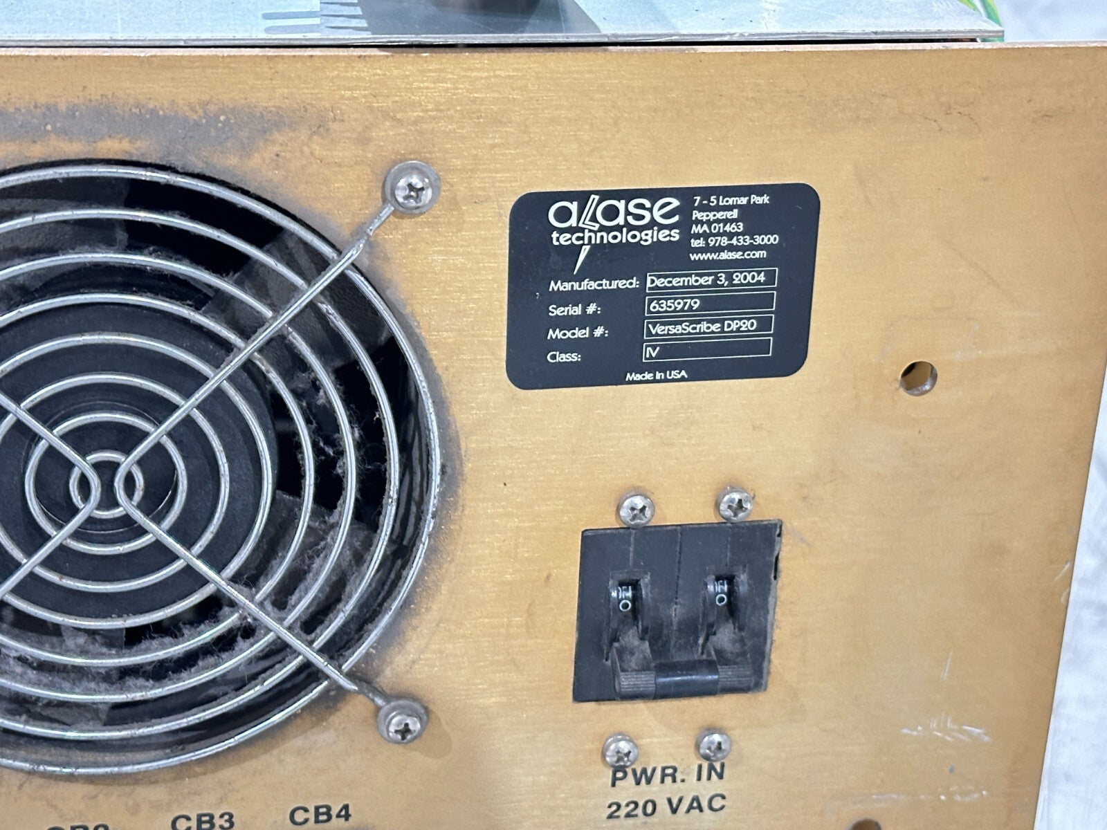 Alase Technologies 010427-014 VersaScribe DP20 Power Supply Lee Laser 010427-014 - Maverick Industrial Sales