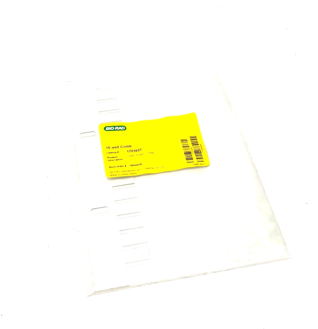 Bio Rad 1703627 Pulsed Field Electrophoresis Comb 15-Well for CHEF System - Maverick Industrial Sales
