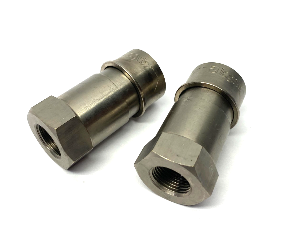 0172 12 21 | Parker Legris Quick-Acting Metal Coupler G1/2, 12mm Dia.LOT OF 2 - New Other - Maverick Industrial Sales