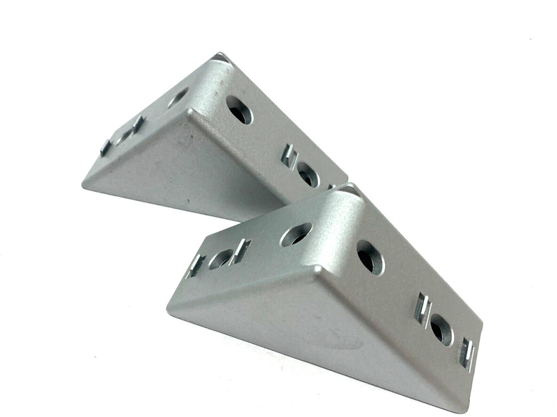 Item 0.0.411.32 Angle Bracket Set 80x80mm LOT OF 2 MISSING CAPS & HARDWARE - Maverick Industrial Sales