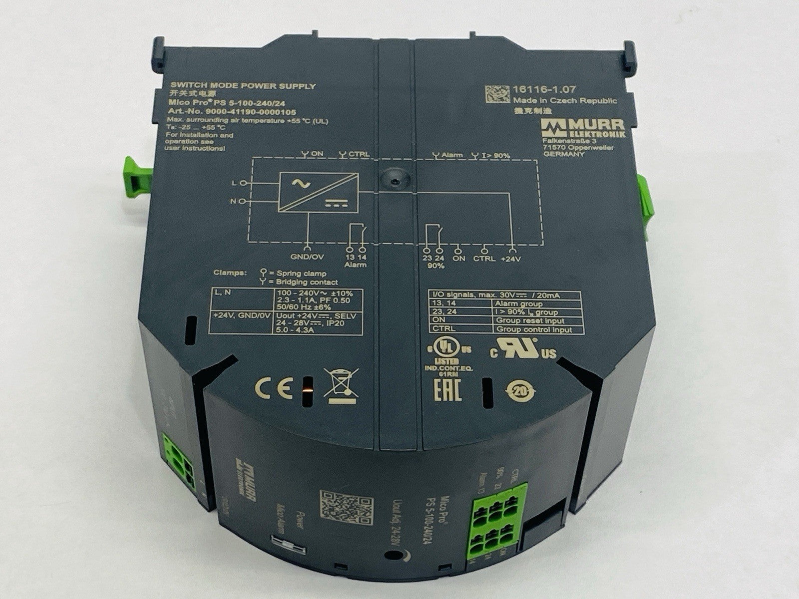 Murr Elektronik Mico Pro PS 5-100-240/24 Power Supply 9000-41190-0000105 - Maverick Industrial Sales