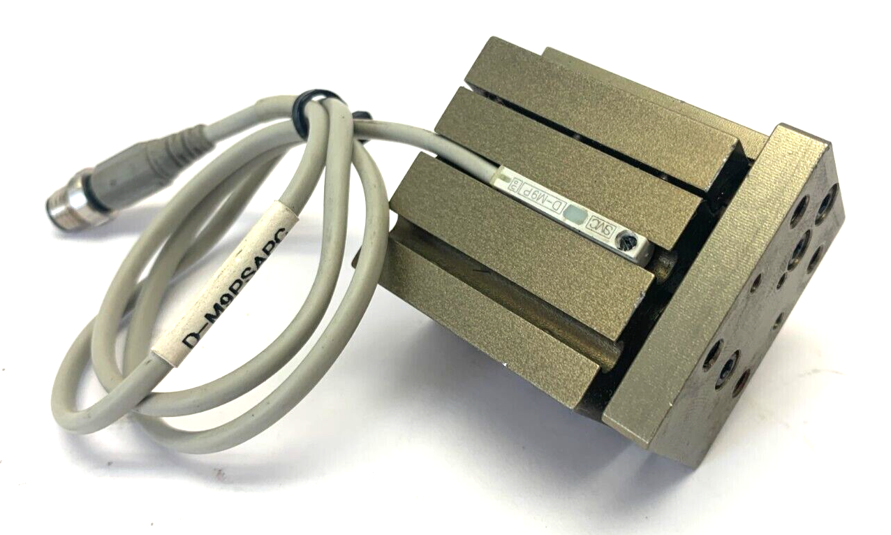 MPS-2-1 | Robohand Mini Roller Bearing Dual V-Rail Pneumatic Slide 0.5" Stroke - Used - Maverick Industrial Sales