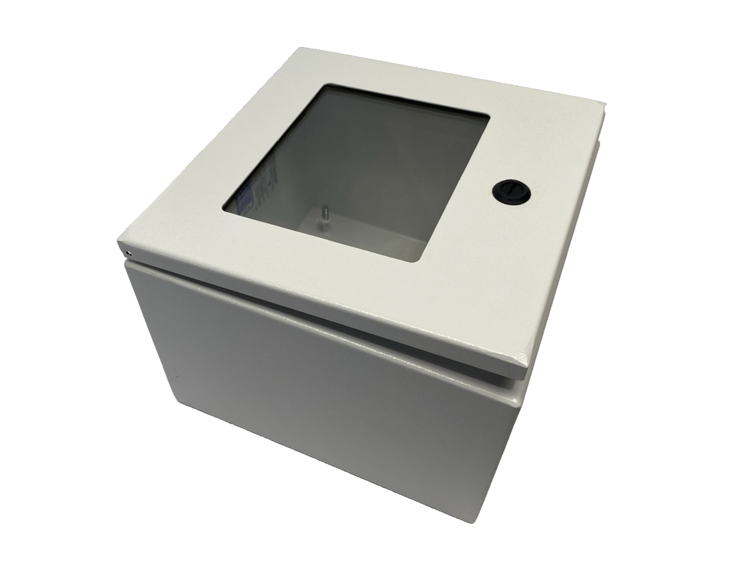 Wiegmann N412121208WCLG Wall Mount Enclosure w/ Window 12"x12Xx8" Light Gray - Maverick Industrial Sales