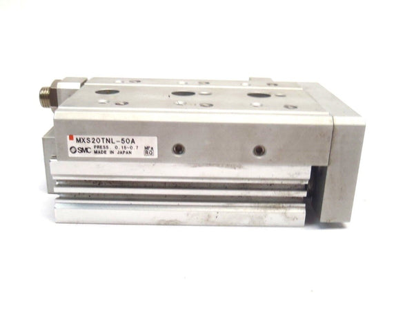 SMC MXS20TNL-50A Pneumatic Slide Table Guided Cylinder 20mm / 0.15~0.7 - Maverick Industrial Sales