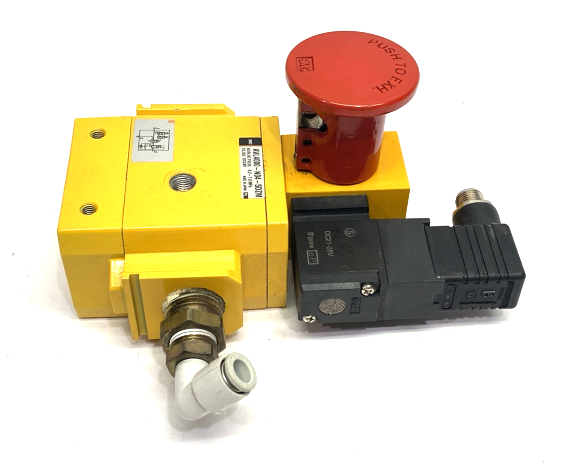 SMC AVL4000-N04-5DZM Pneumatic Soft Start Lock-Out Valve 1/2" NPT 24VDC - Maverick Industrial Sales