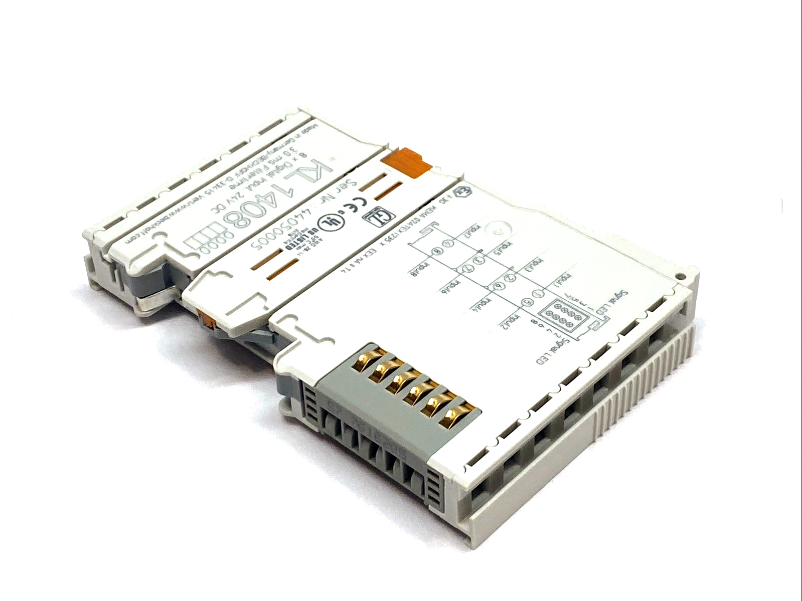 KL1408 | Beckhoff Bus Terminal 8‑Channel 24V DC Digital Input 3ms Filter 1‑Wire - Used - Maverick Industrial Sales