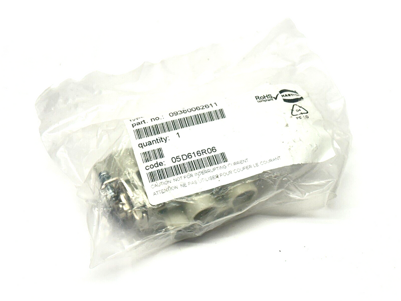 Harting 09380062611 Han K4/0-STI-S Han-Com Male 4-Pin Connector 16B - Maverick Industrial Sales