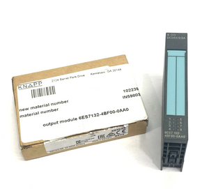 6ES7132-4BF00-0AA0 | Siemens  SIMATIC ET200S Electronics Module 8 DO 24 V DC/0.5 A- New – Open box