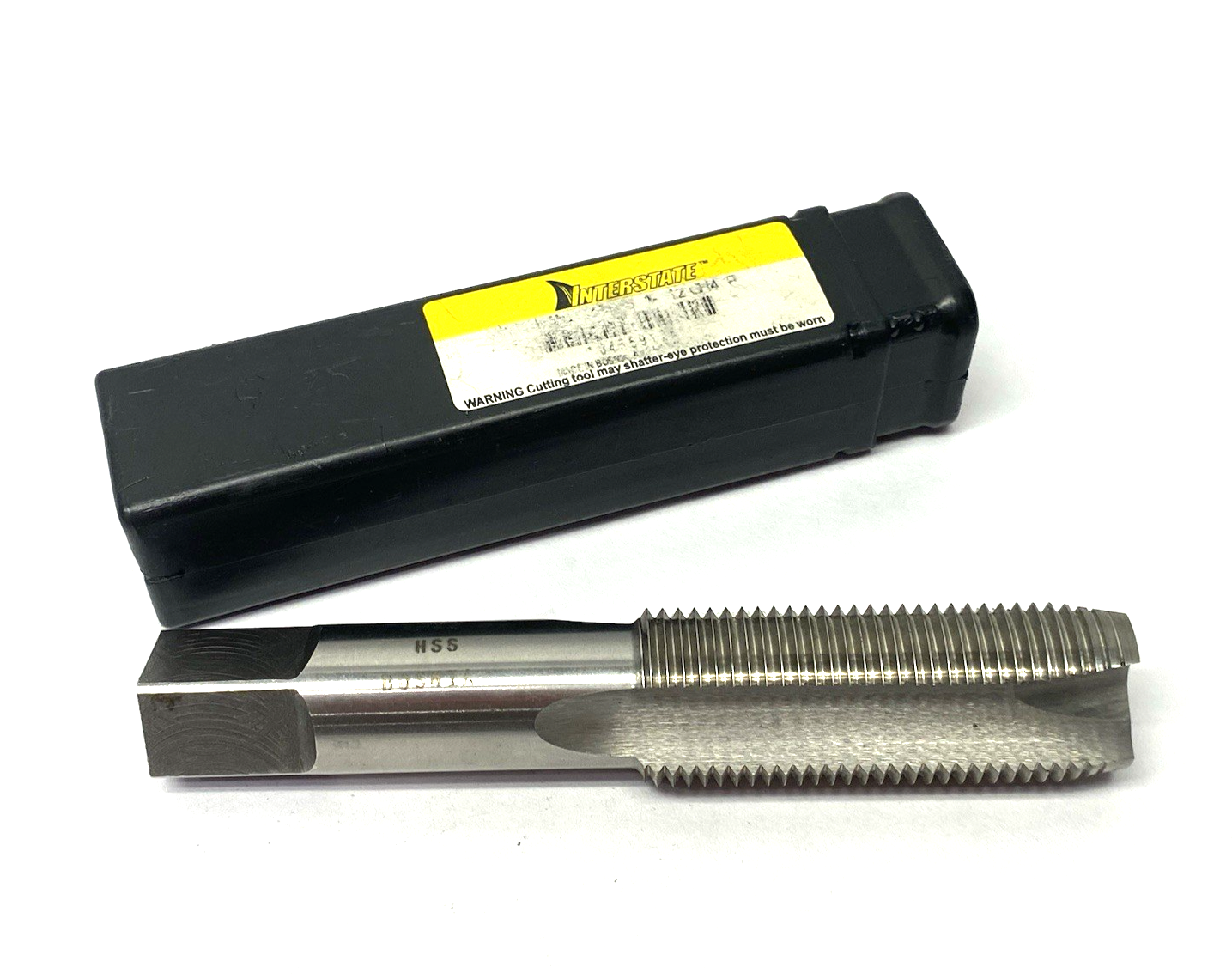 04559126 | Interstate Spiral Point Tap: 1-12 UNF, 3 Flutes, Plug Chamfer, 3B Class - Used - Maverick Industrial Sales