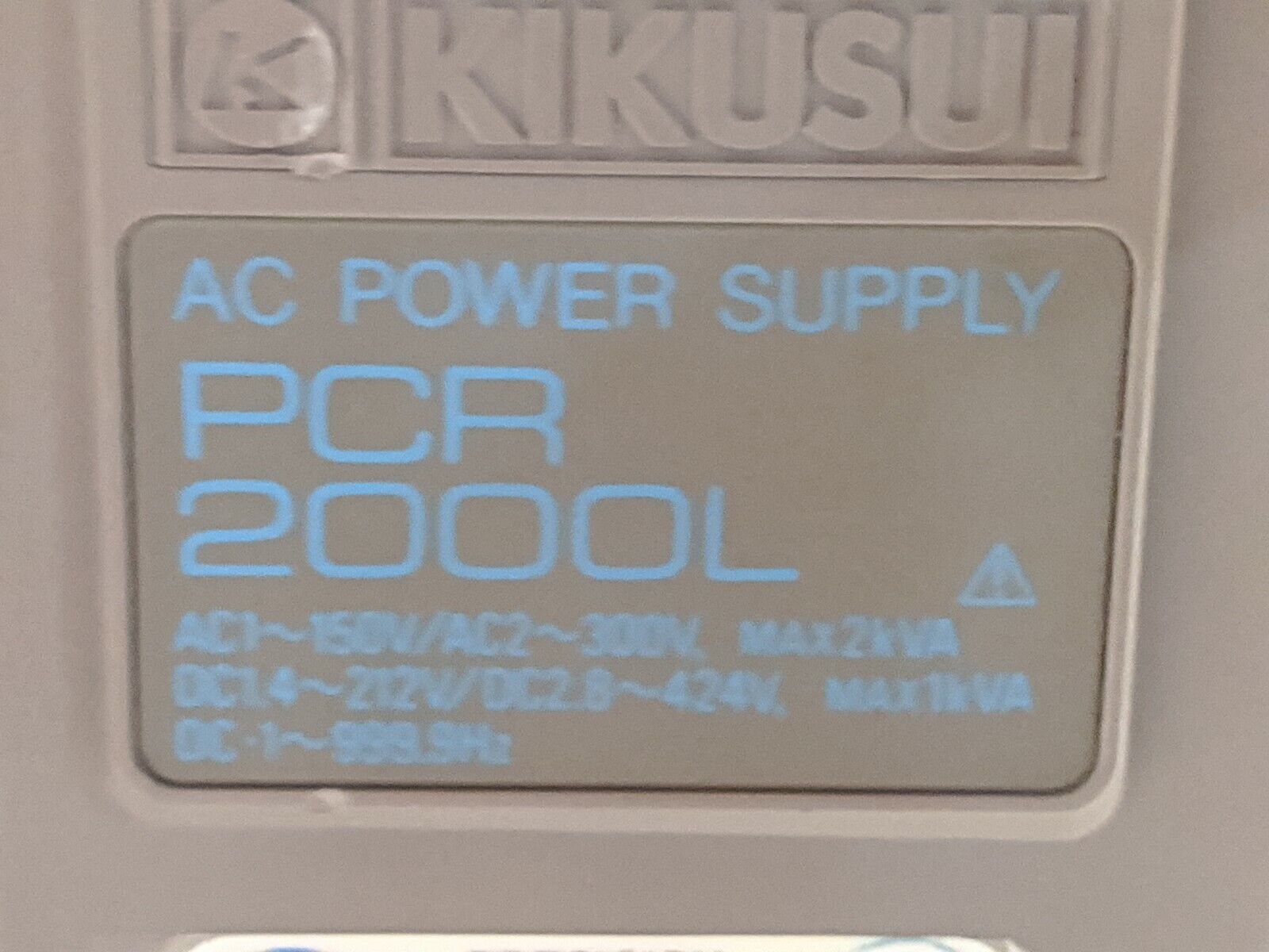 Kikusui PCR 2000L AC Power Supply AC1-150V/AC2-300V - Maverick Industrial Sales