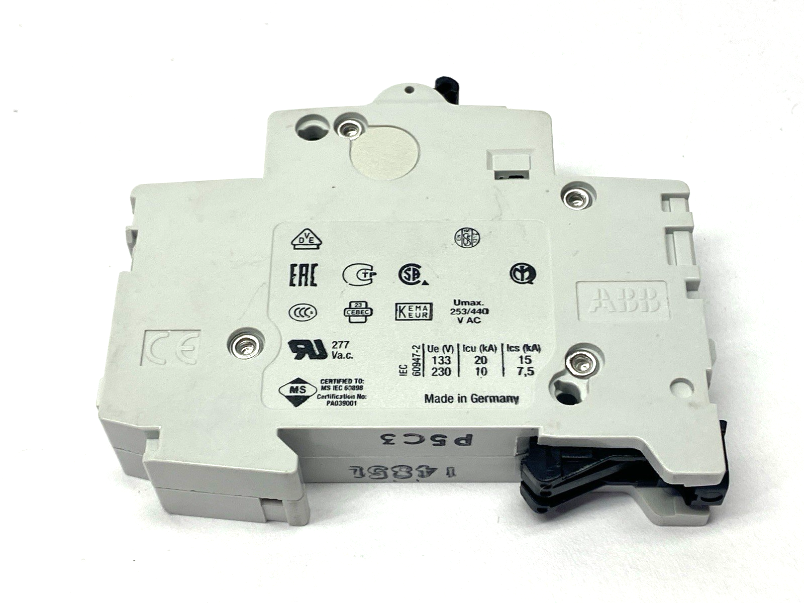 ABB S201-C3 Miniature Circuit Breaker 1-Pole 3A LOT OF 3 - Maverick Industrial Sales