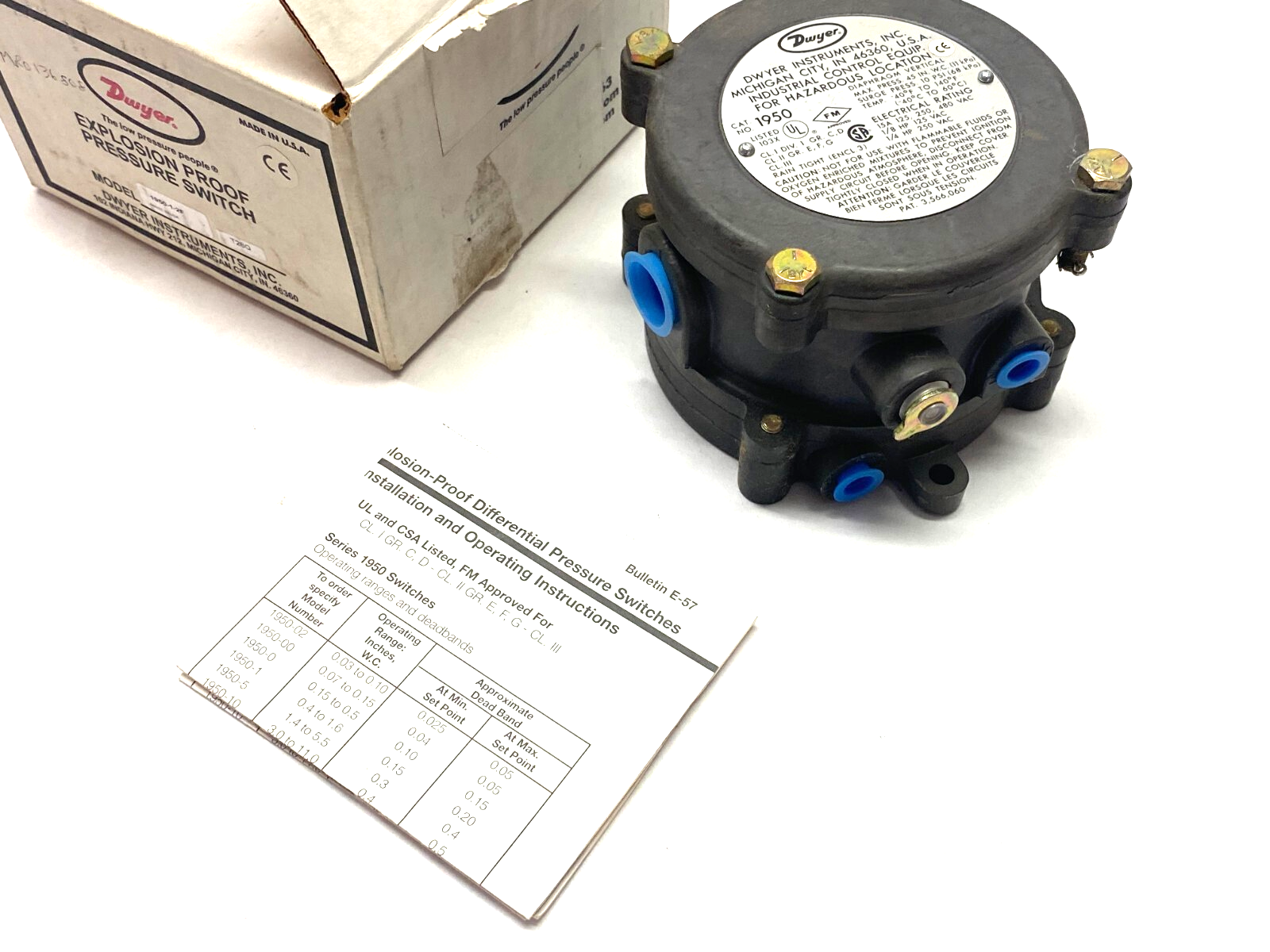 Dwyer 1950-1-2F Explosion Proof Pressure Switch - Maverick Industrial Sales
