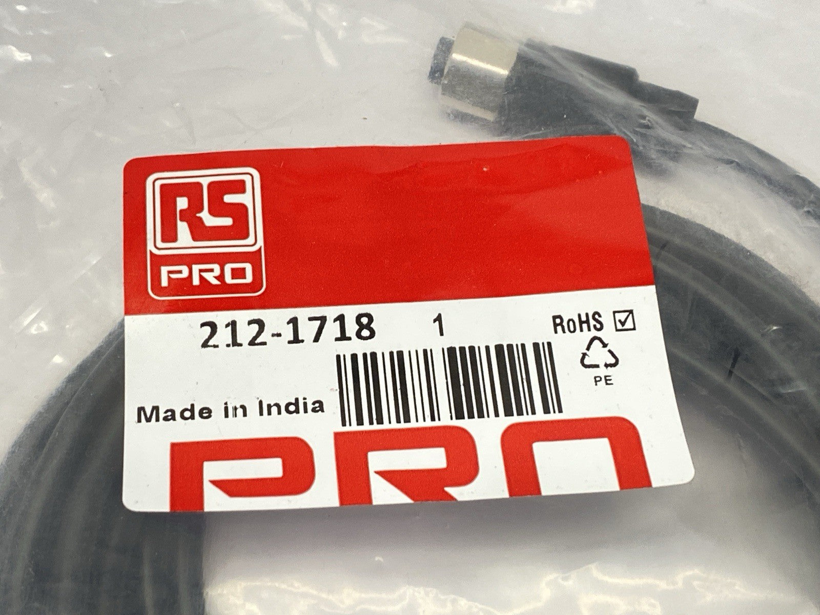 212-1718 | RS Pro Single Ended Cordset Female M12 4-Pin 5m - New - Maverick Industrial Sales