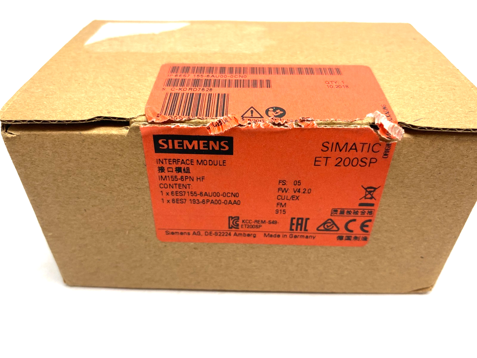Siemens 6ES7 155-6AU00-0CN0 SIMATIC ET 200SP Interface Module IM155-6PN HF - Maverick Industrial Sales