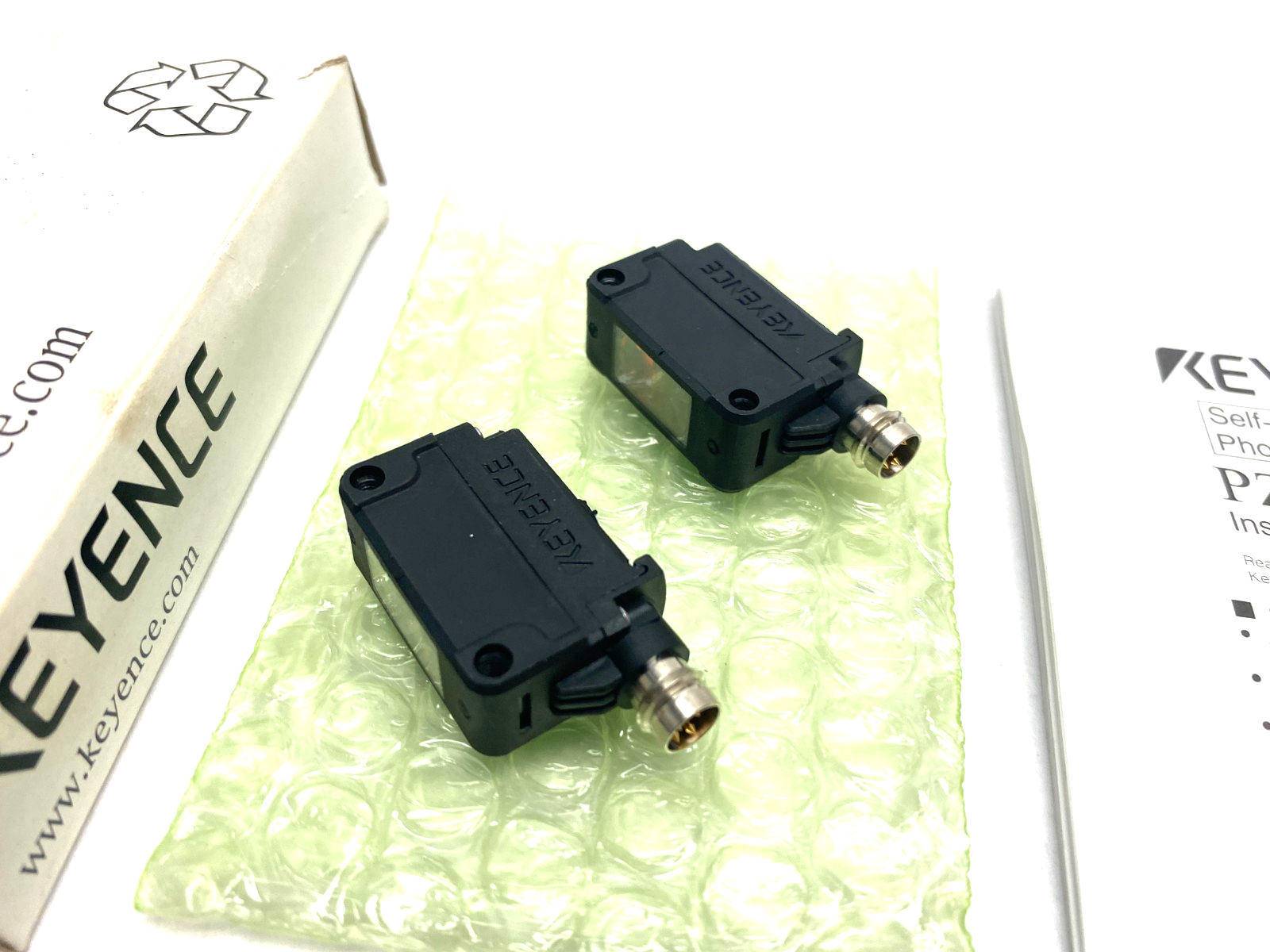 Keyence PZ-G51CP Square Transmissive Thrubeam Sensor Set, M8 Connector Type - Maverick Industrial Sales