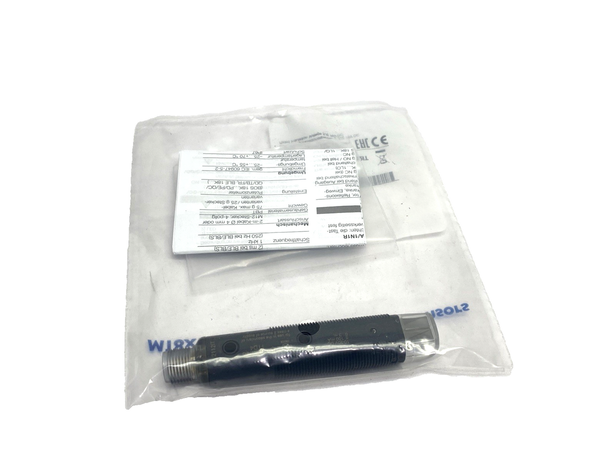 BOS00LW | Balluff Retro-Reflective Photoelectric Sensor M18 BOS 18KW-PA-1QC-S4-C - New - Maverick Industrial Sales