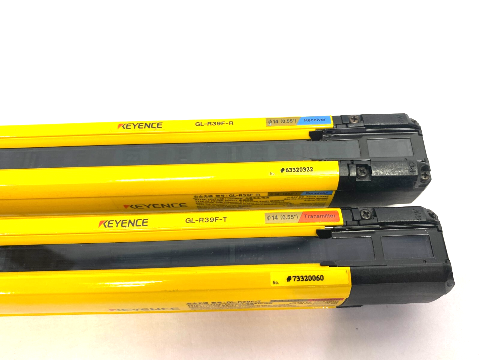 Keyence GL-R39F Safety Light Curtain Set Finger-Protection Type 39 Optical Axes - Maverick Industrial Sales