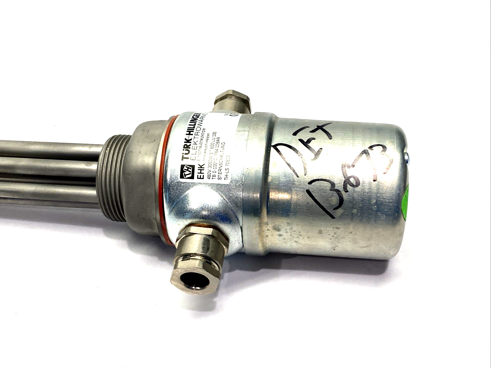 Turk Hillinger TH-LS 70810 Immersion Heater 480V 3000W 0-100 Deg. C - Maverick Industrial Sales