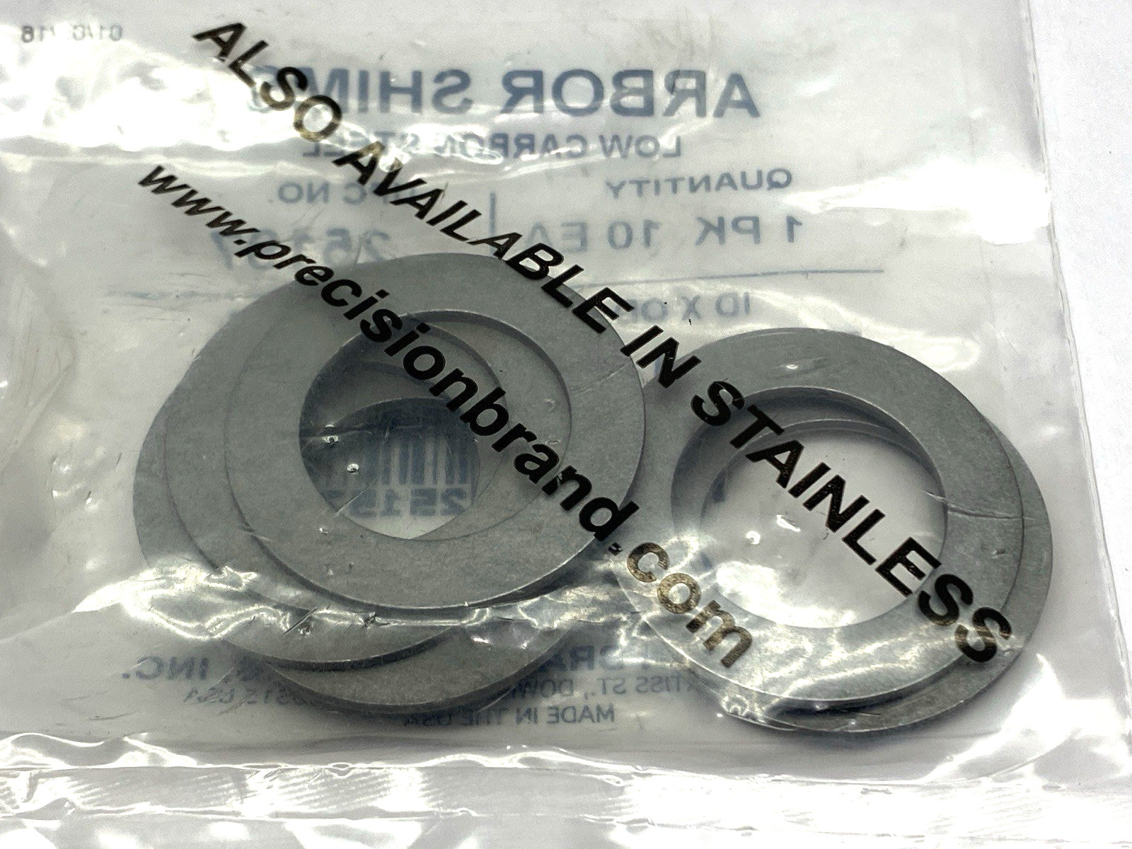 Precision Brand 84196 Steel Arbor Shims 7/8" ID x 1-3/8" OD .062 Thickness - Maverick Industrial Sales