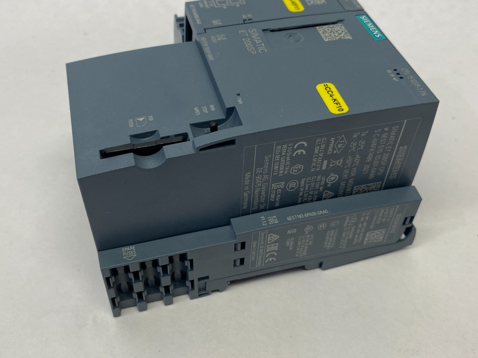 Siemens 6ES7510-1DJ01-0AB0 SIMATIC ET200SP Central Processing Unit 1510SP-1 PN - Maverick Industrial Sales