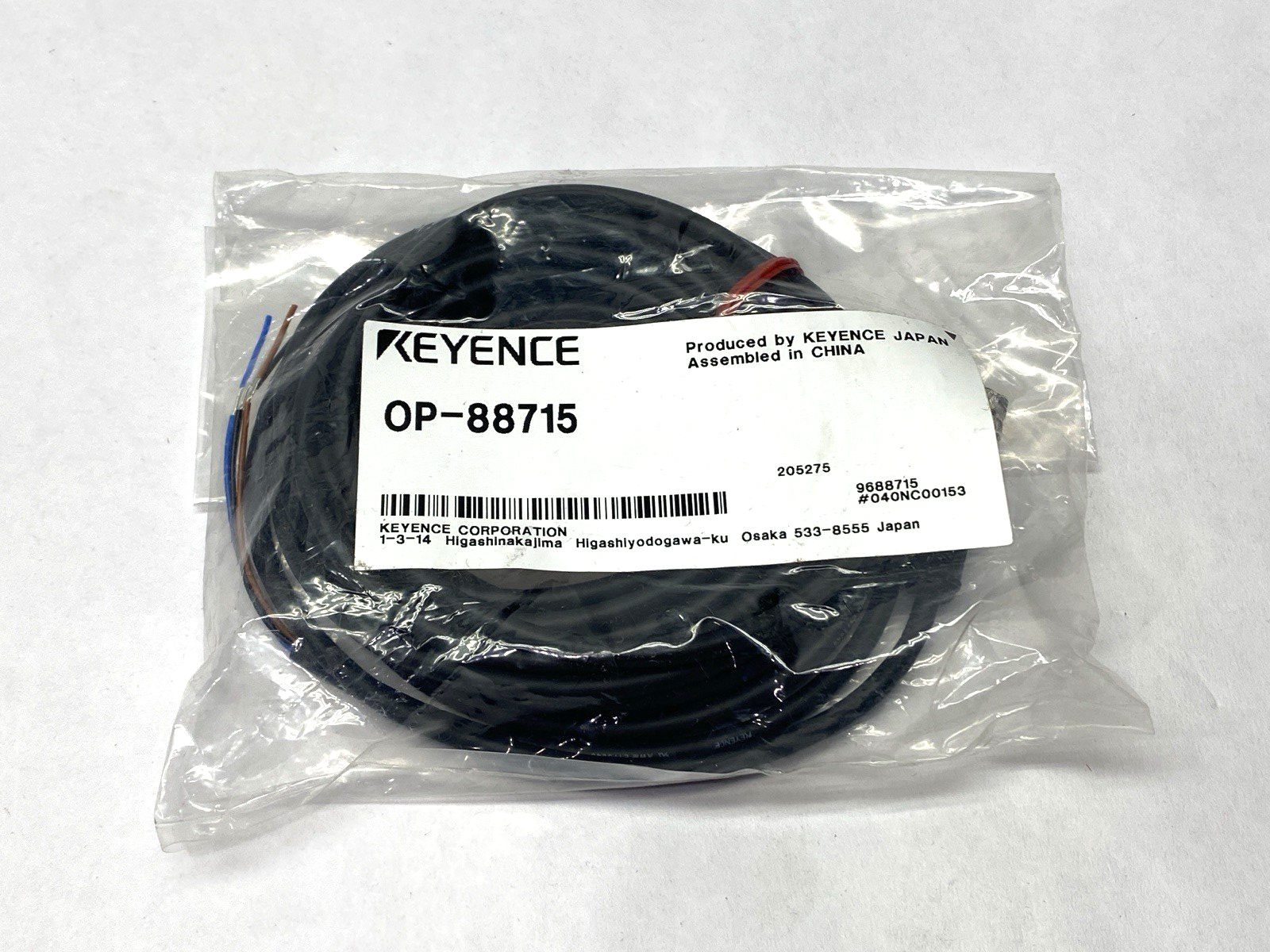Keyence OP-88715 Single-Ended Female Cable 5-Pin M8 5m - Maverick Industrial Sales