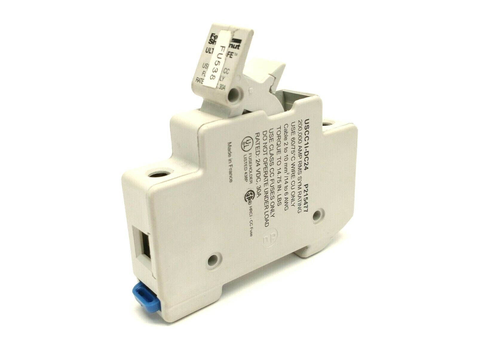 Ferraz Shawmut USCC1I-DC24 Ultrasafe Single Pole Fuse Holder 24VDC 30A LOT OF 2 - Maverick Industrial Sales