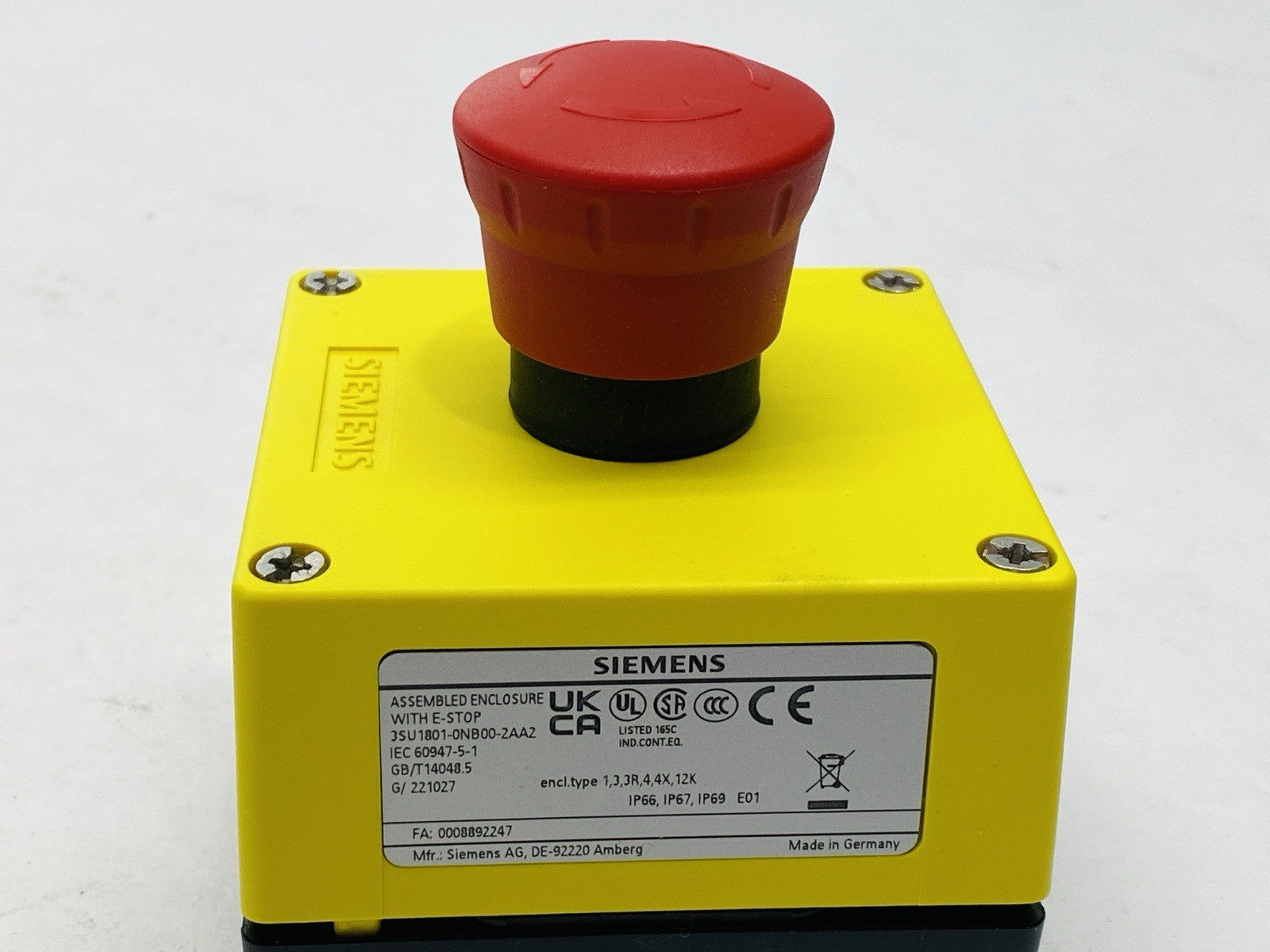 Siemens 3SU1801-0NB00-2AA2 Heavy Duty Aluminum Enclosure With E-Stop - Maverick Industrial Sales
