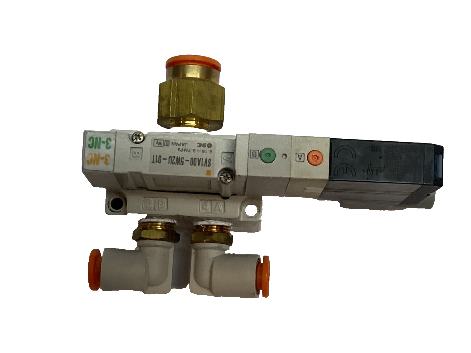 SMC SV1A00-5W2U-01T 4-Position Dual 3-Port Solenoid Valve 24VDC - Maverick Industrial Sales