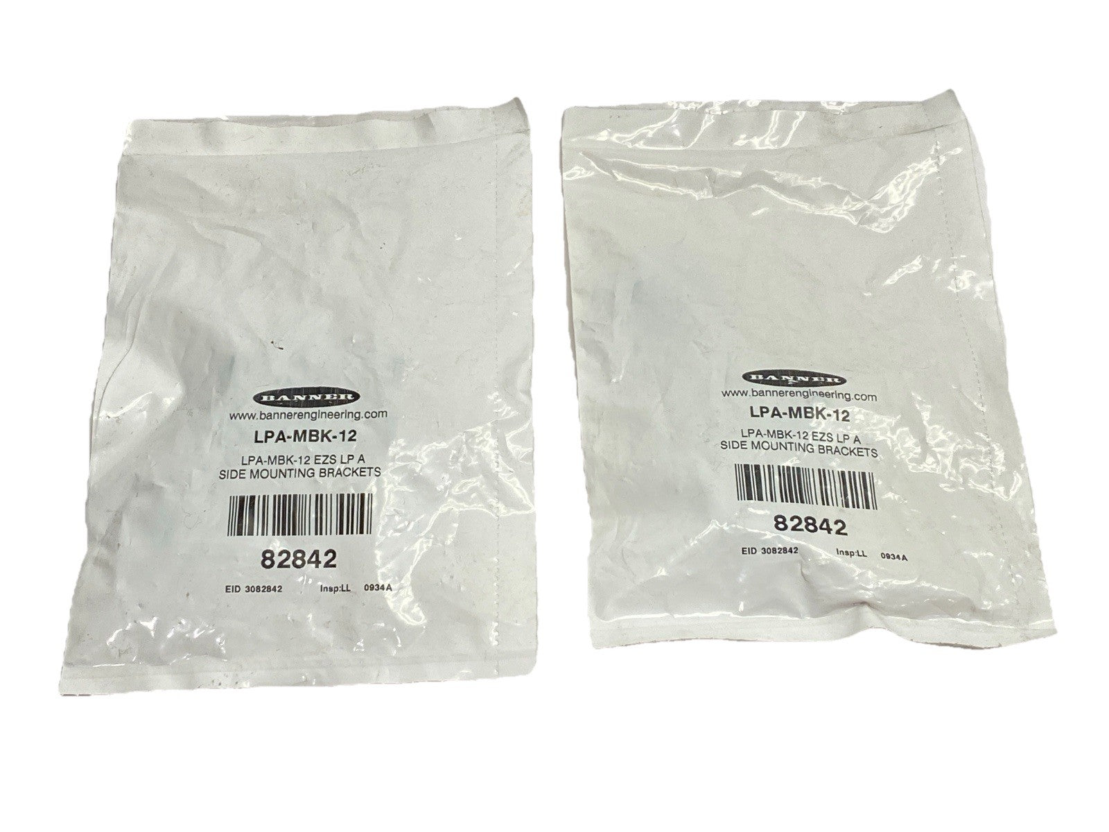 LPA-MBK-12 | Banner EZ-SCREEN Low Profile Bracket Side Mounting 82842 LOT OF 2 - New - Maverick Industrial Sales