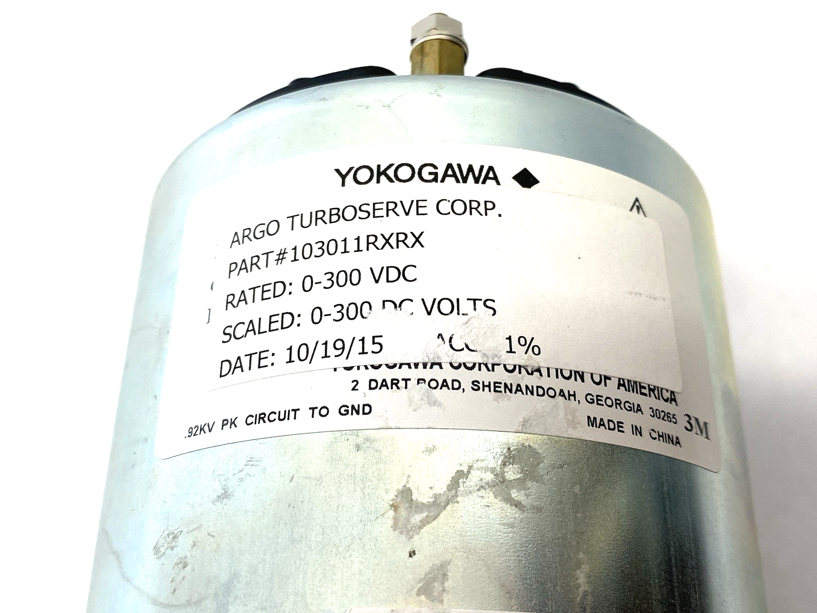 Yokogawa 103011RXRX Panel Meter 0-300VDC NEEDS NEW FRONT PLASTIC SHIELD/FACE - Maverick Industrial Sales