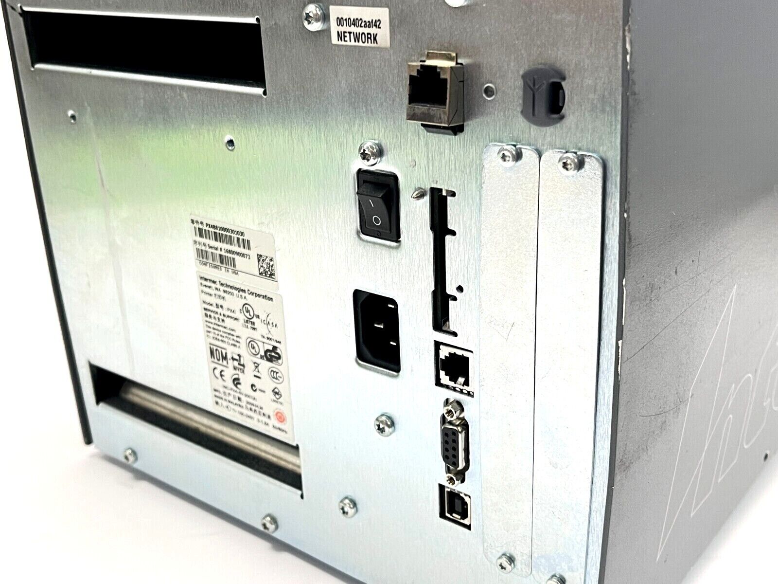 Intermec PX4i Label Printer EasyLAN Interface PX4B810000301030 MISSING COVER - Maverick Industrial Sales