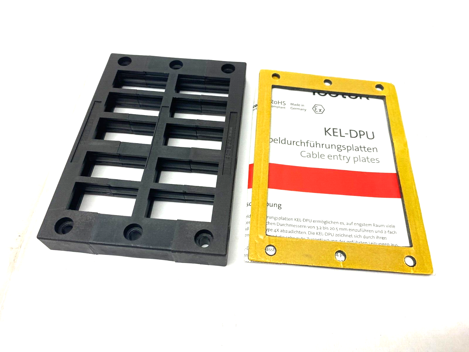 Icotek 42232 Cable Entry Plate Transit System Frame, KEL 24/20 MT Schwarz - Maverick Industrial Sales