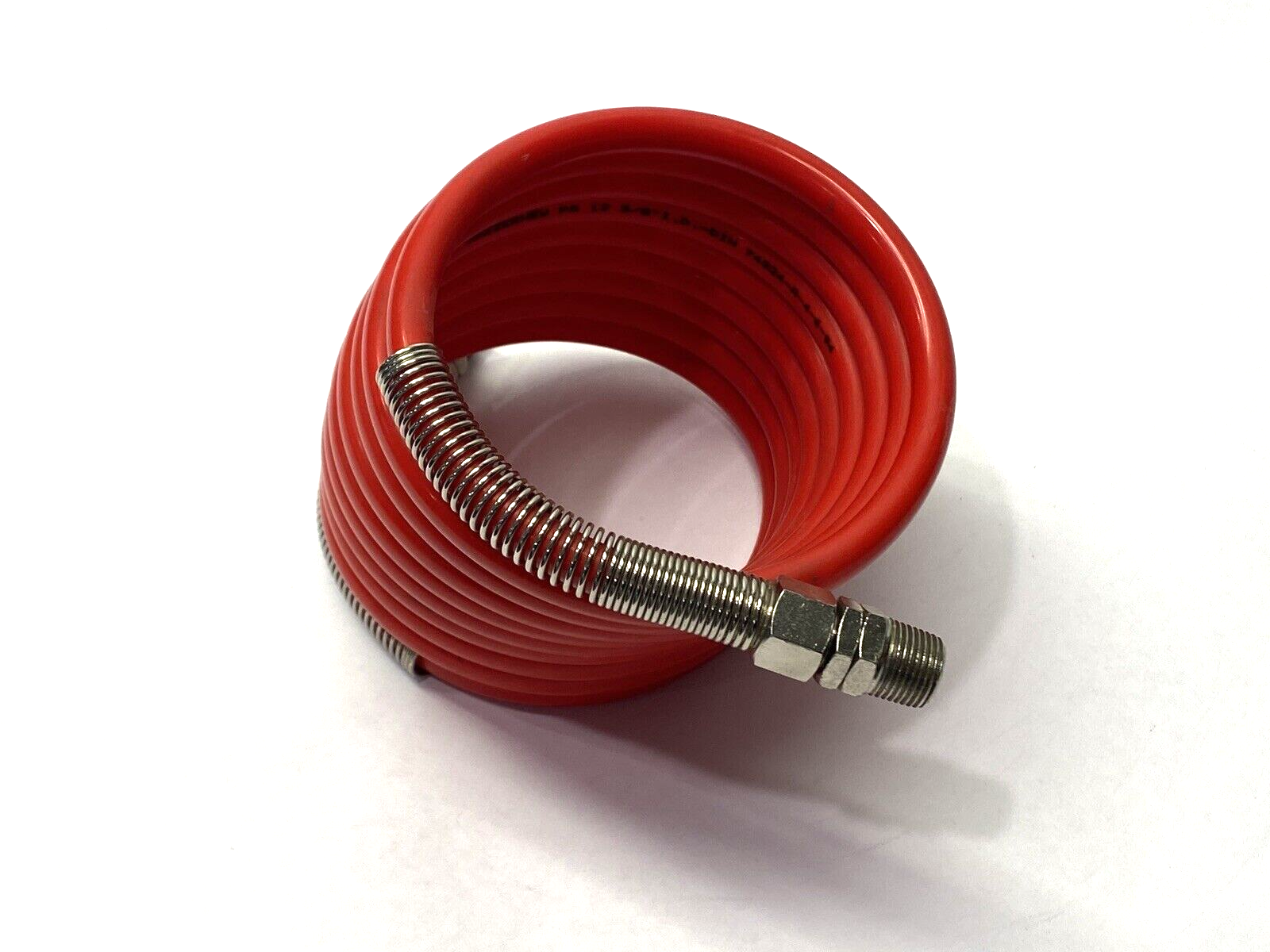 Mazzernew 74324-A-4-6-94 Red Nylon Tubing 3/8" OD 3/8" FNPT 12' Coil Length - Maverick Industrial Sales